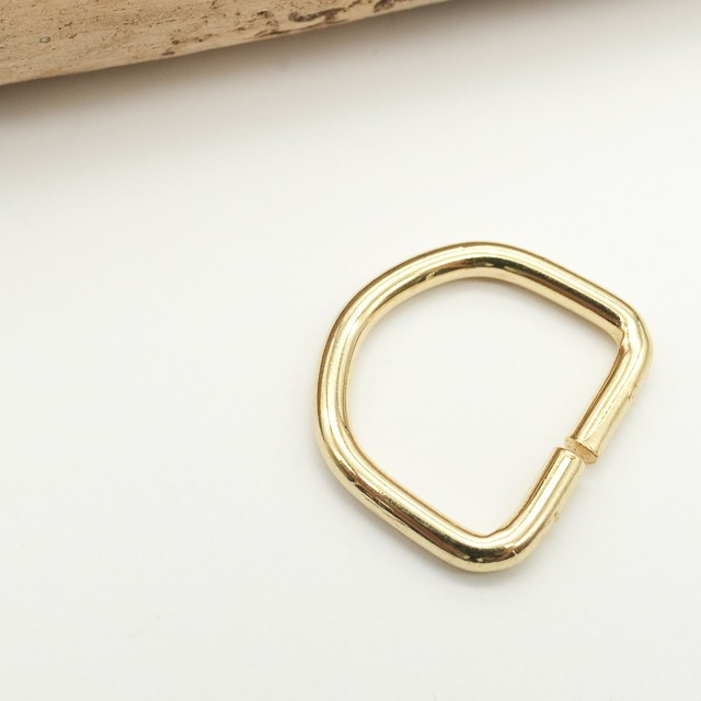 25MM gold-plated half-round loops